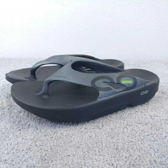 OOFOS Other - OOFOS Sandals Mens 8 Ooriginal Sport Recovery Slide Thong Gray Black Comfort